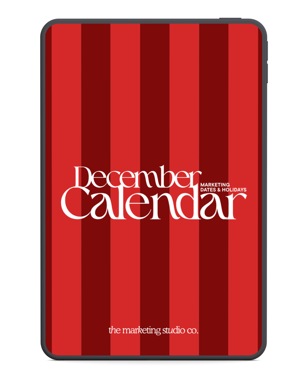 December Marketing Dates & Holidays Calendar