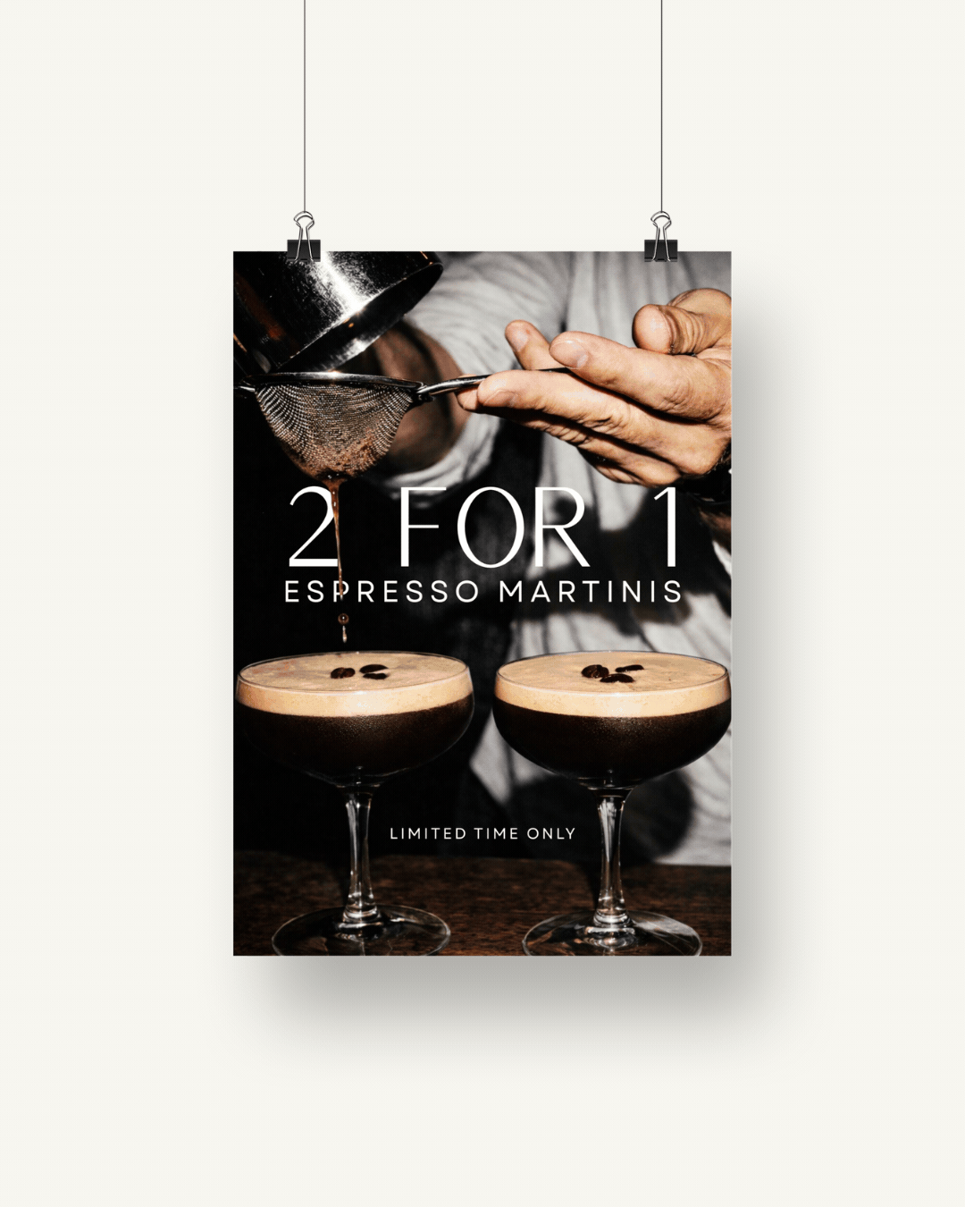 Ezra 2-for-1 Cocktail Signage