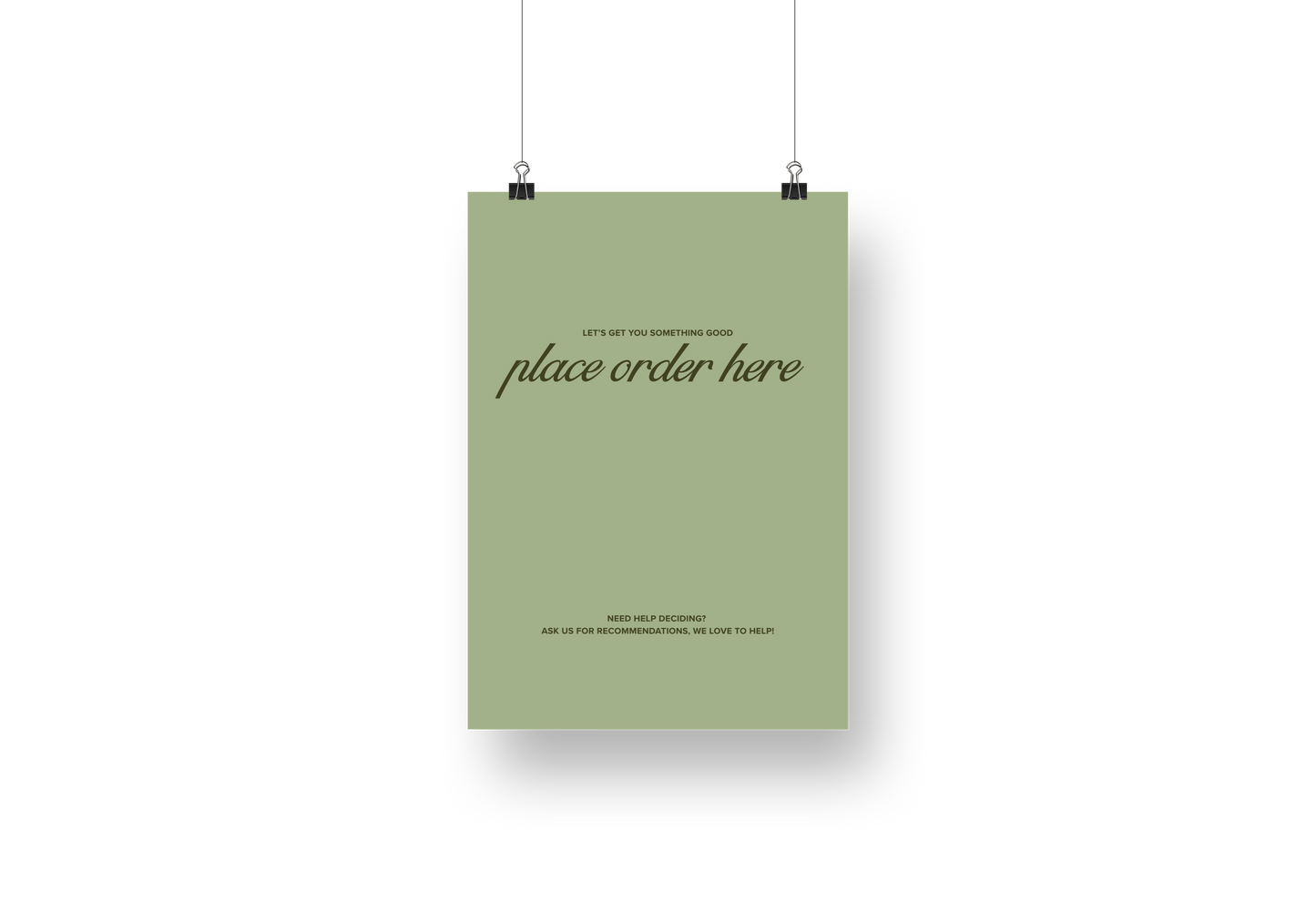 Psalms Place Order Sign