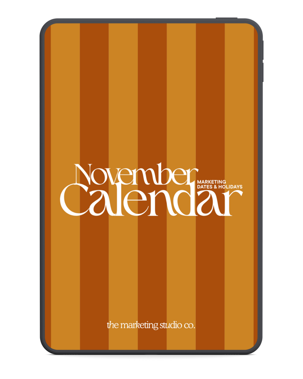 November Marketing Dates & Holidays Calendar
