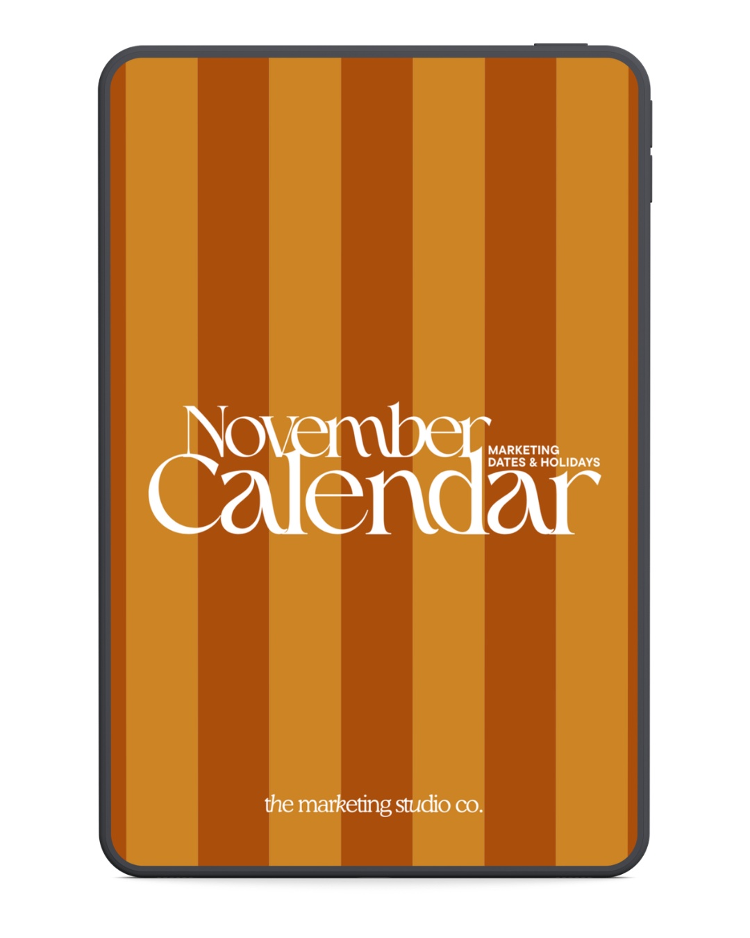 November Marketing Dates & Holidays Calendar