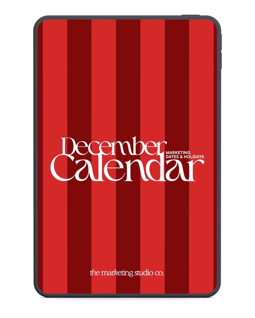 December Marketing Dates & Holidays Calendar