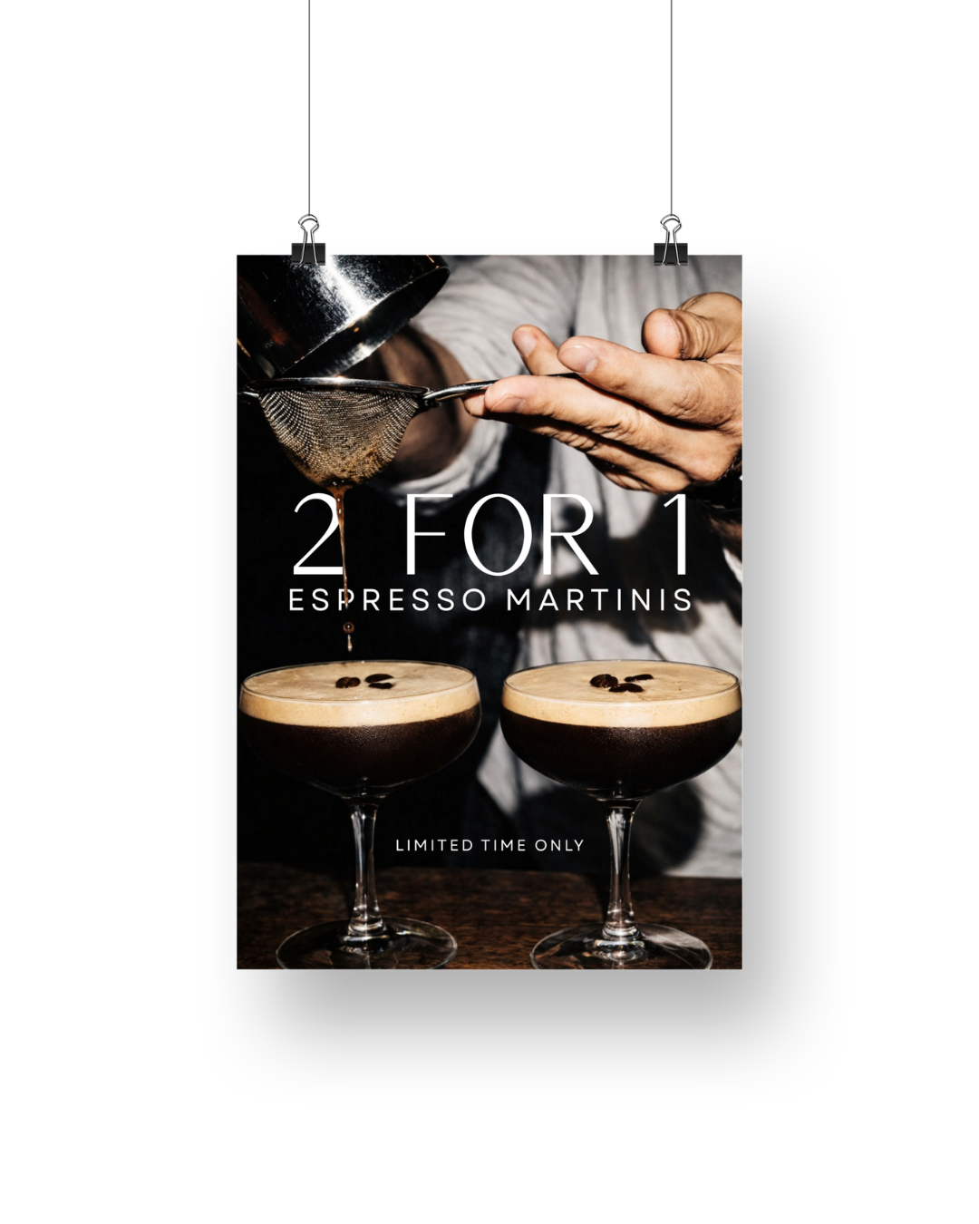 Ezra 2-for-1 Cocktail Signage