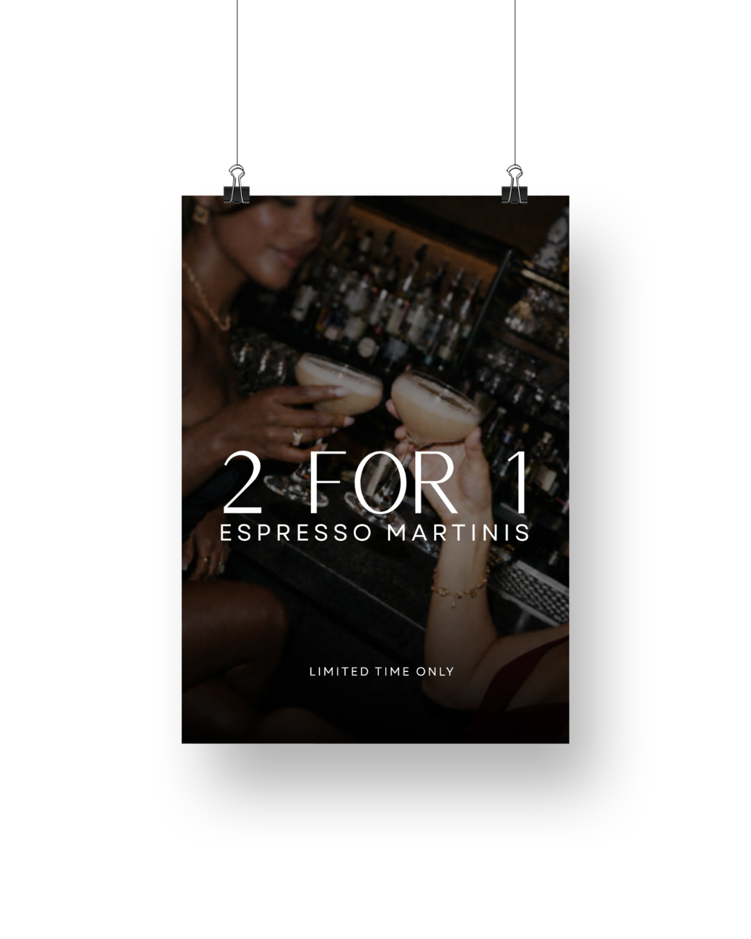 Ezra 2-for-1 Cocktail Signage