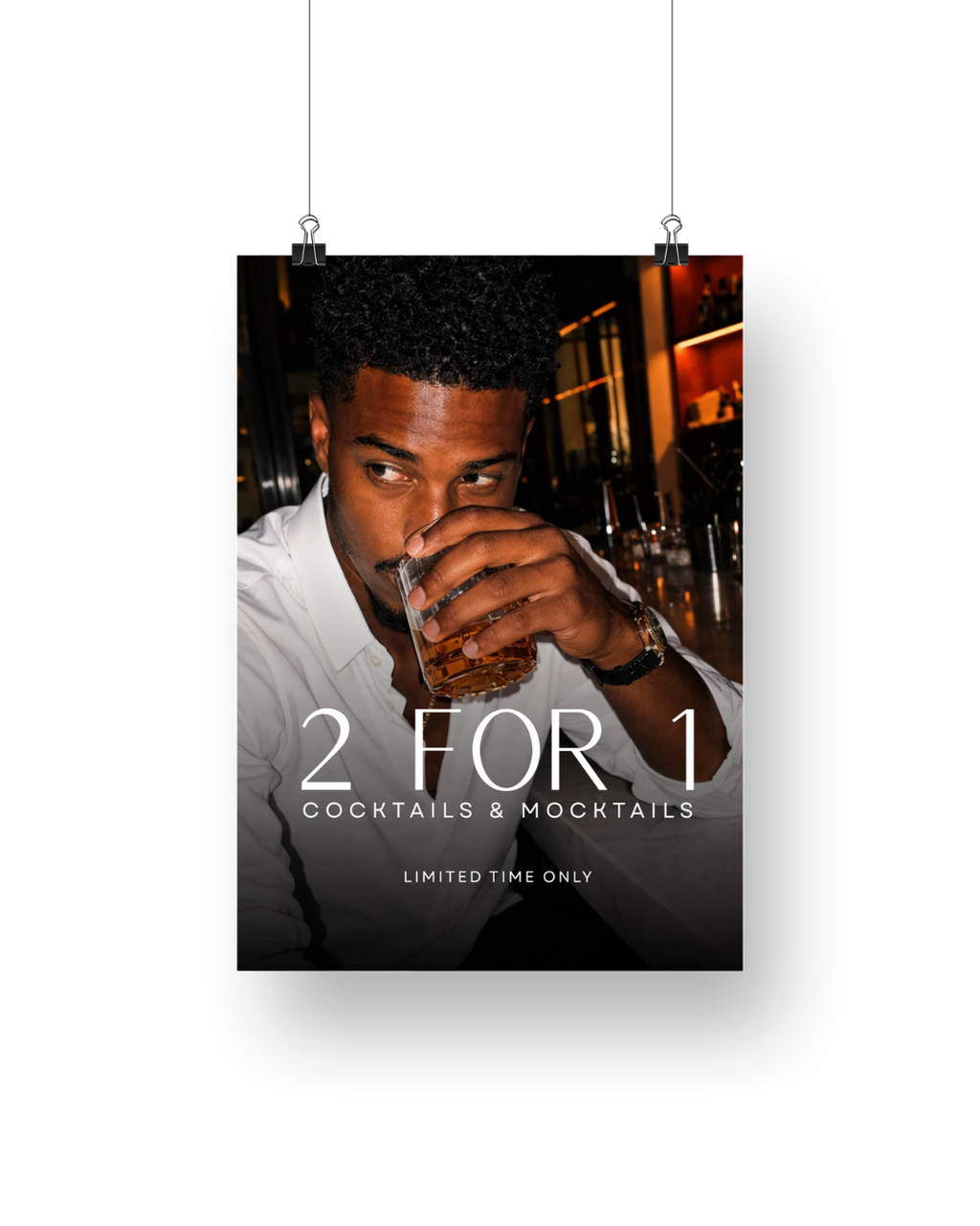 Ezra 2-for-1 Cocktail Signage