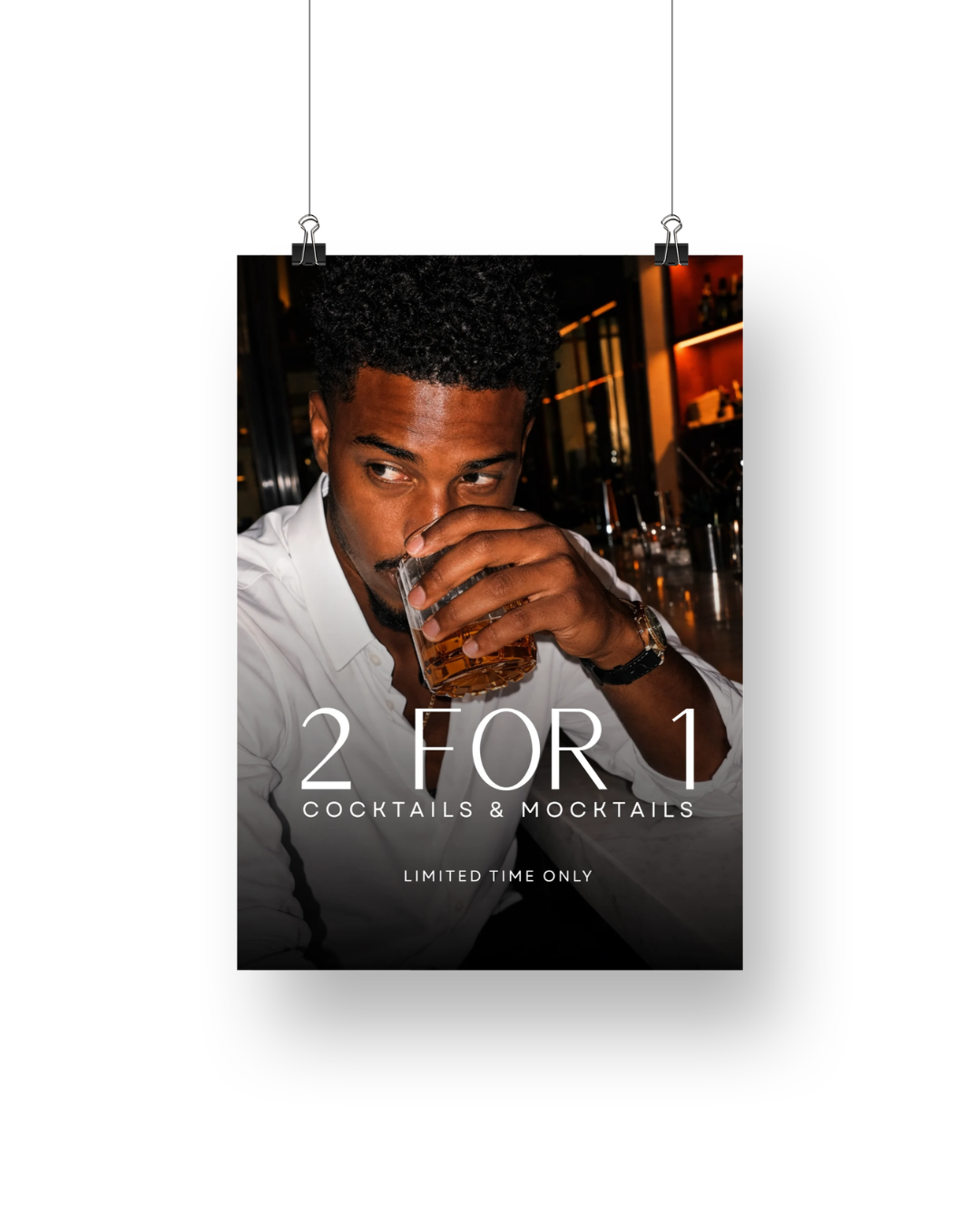 Ezra 2-for-1 Cocktail Signage