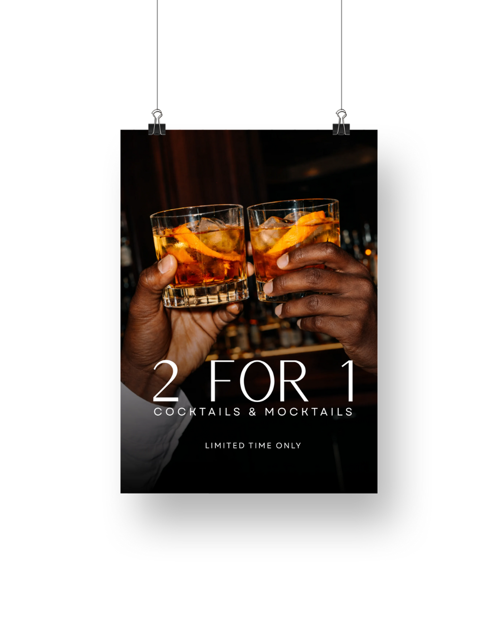 Ezra 2-for-1 Cocktail Signage