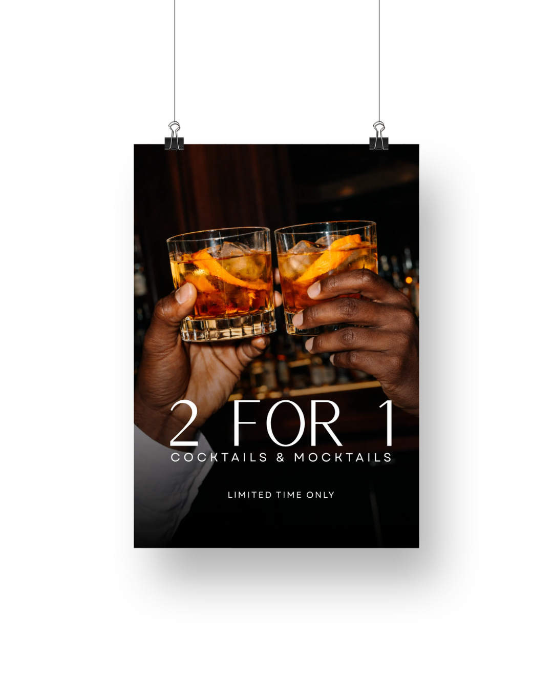 Ezra 2-for-1 Cocktail Signage