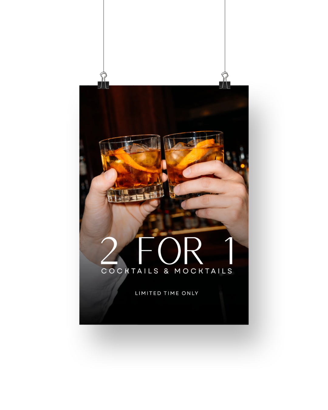 Ezra 2-for-1 Cocktail Signage