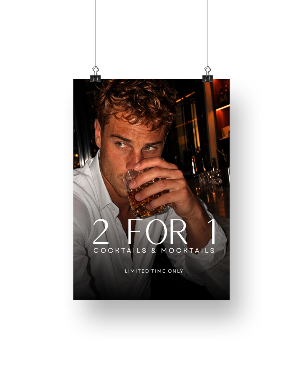 Ezra 2-for-1 Cocktail Signage