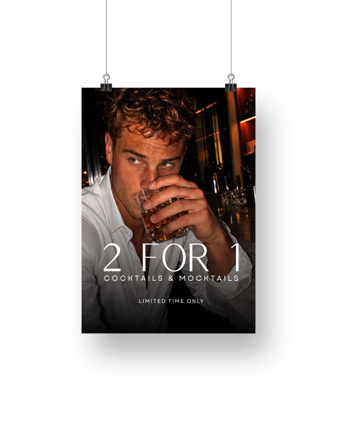 Ezra 2-for-1 Cocktail Signage