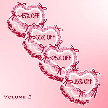 Lolita Short Bow Cake Discount Off Stickers