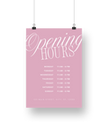 Mitzi Opening Hours Signage