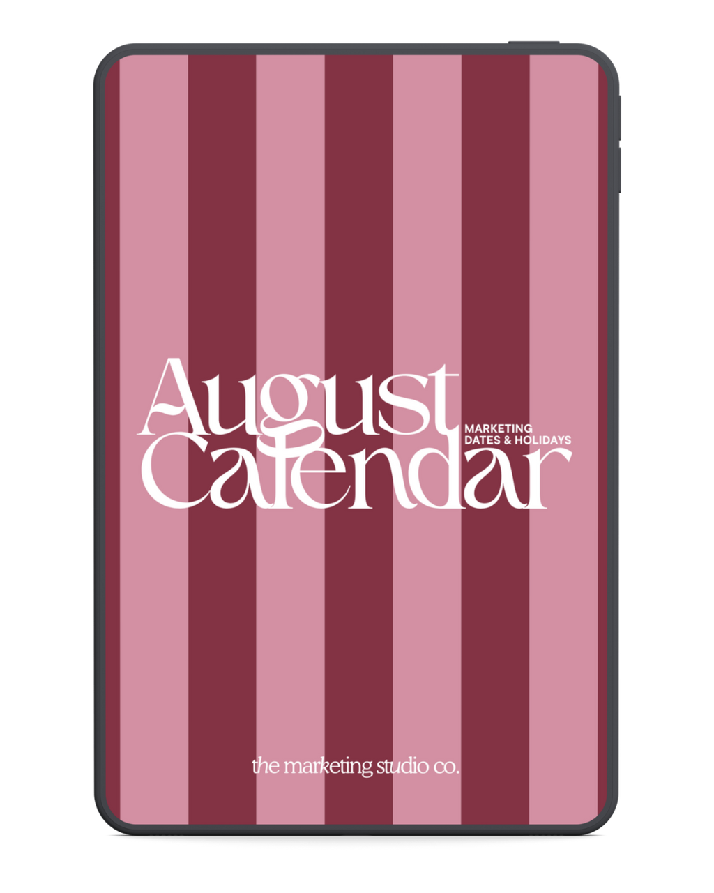 August Marketing Dates & Holidays Calendar