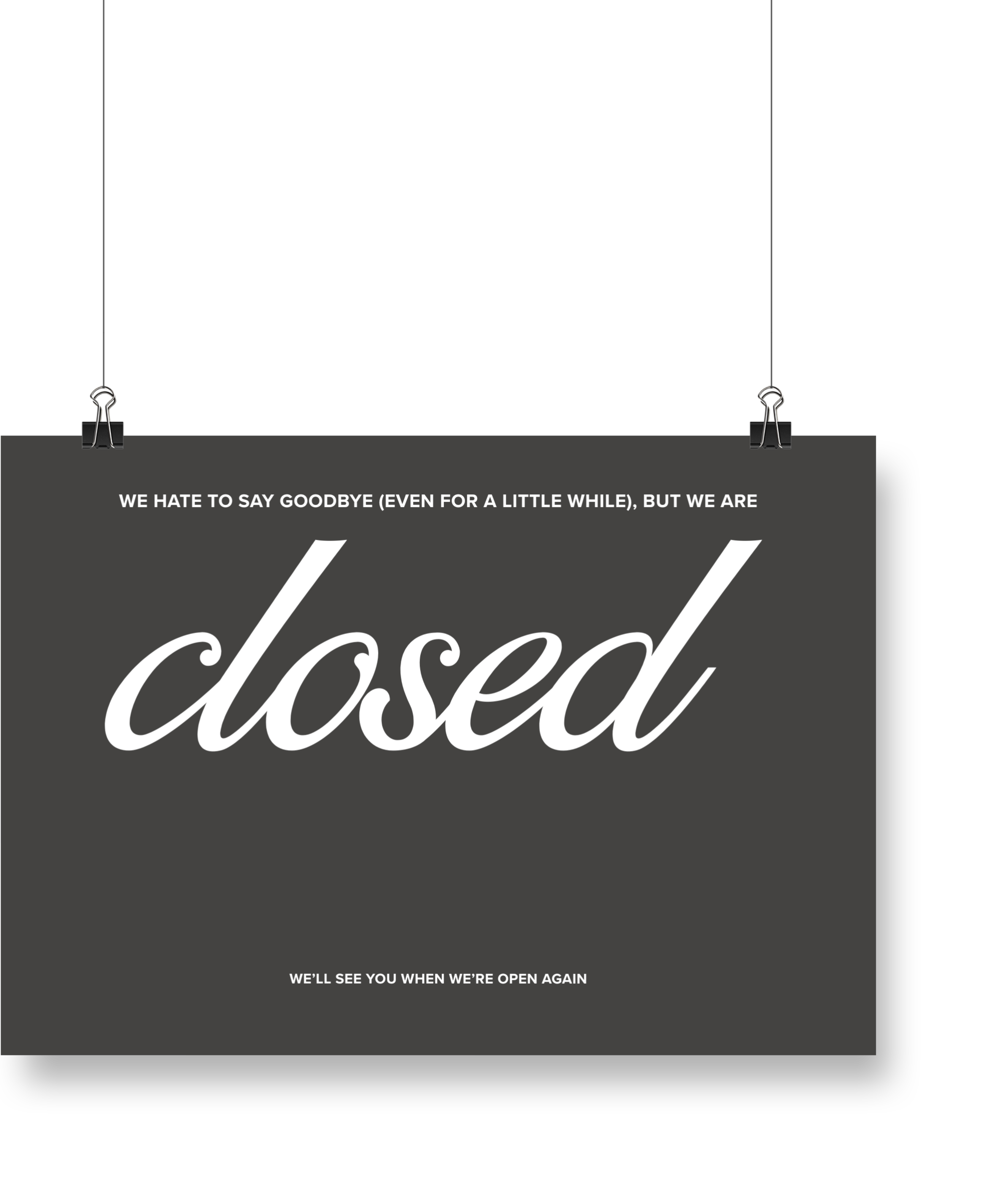 Psalms Classic Closed Sign No. 1