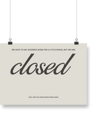 Psalms Classic Closed Sign No. 1