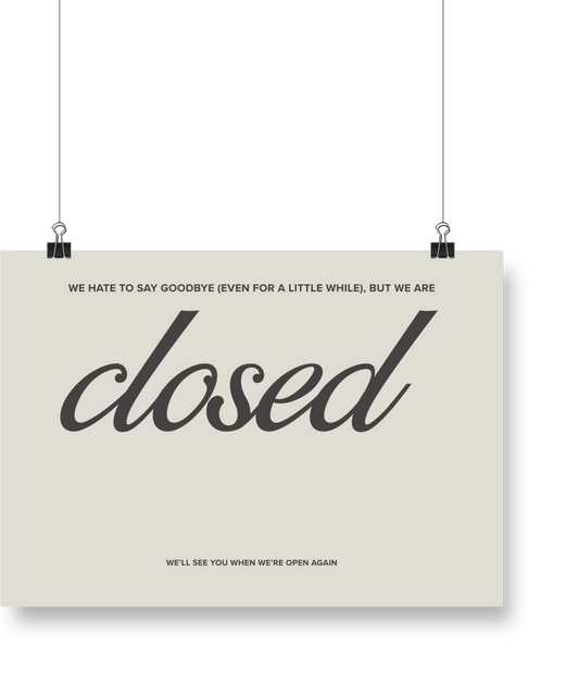 Psalms Classic Closed Sign No. 1