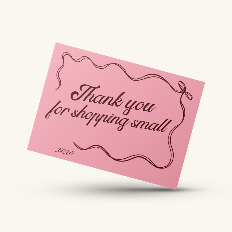 Thank You for Shopping Small Thank You Card Set