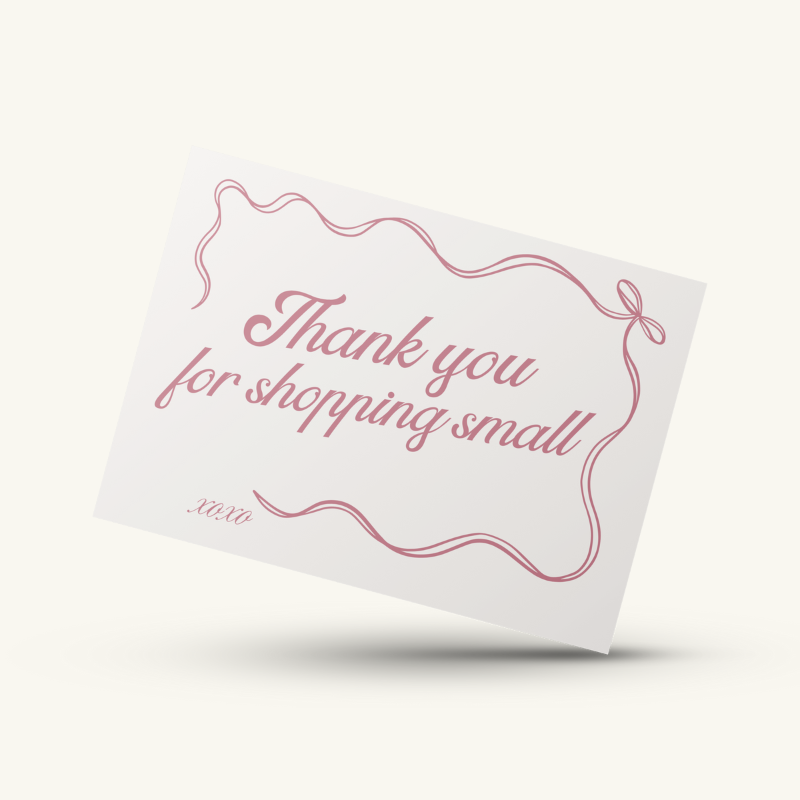Thank You for Shopping Small Thank You Card Set