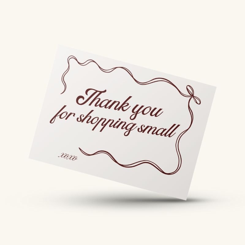 Thank You for Shopping Small Thank You Card Set