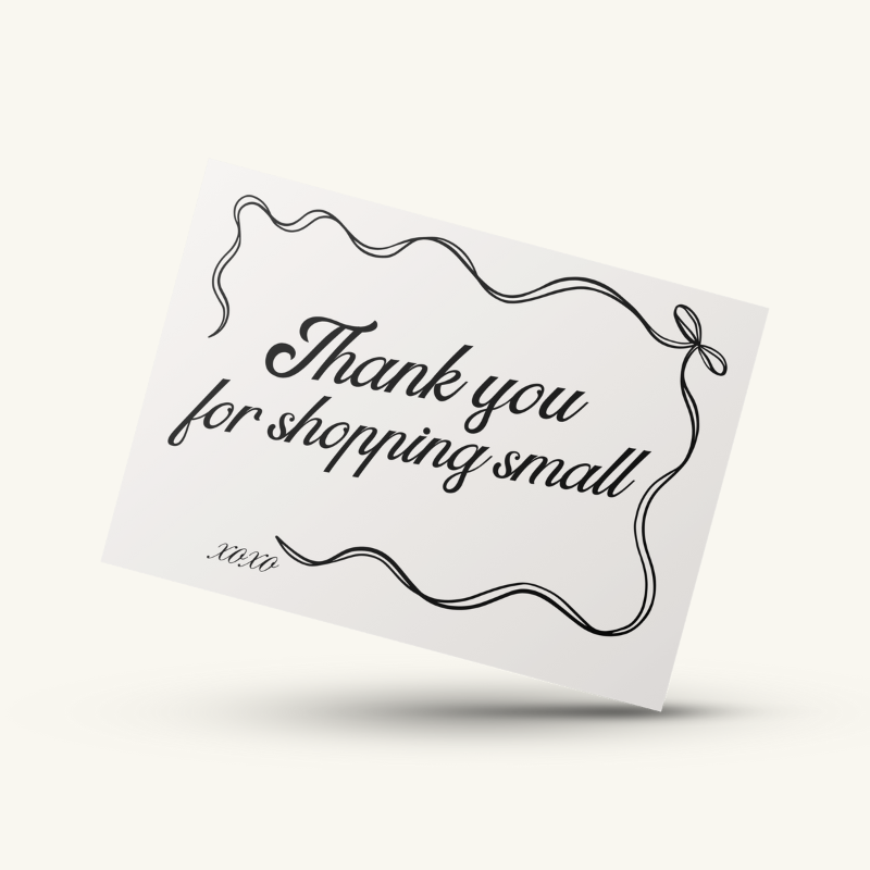 Thank You for Shopping Small Thank You Card Set