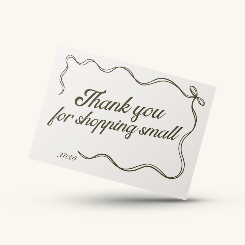 Thank You for Shopping Small Thank You Card Set