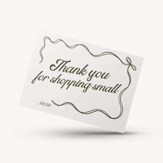 Thank You for Shopping Small Thank You Card Set