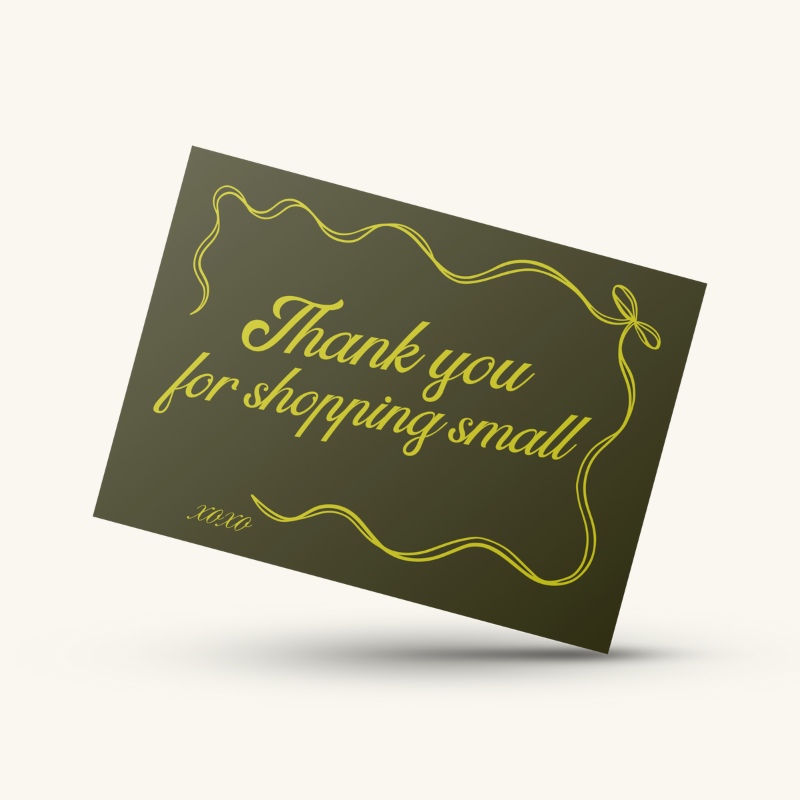 Thank You for Shopping Small Thank You Card Set
