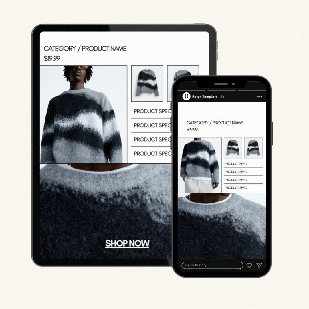 Reign Template Pack (Instagram Story + E-Mail Bundle)