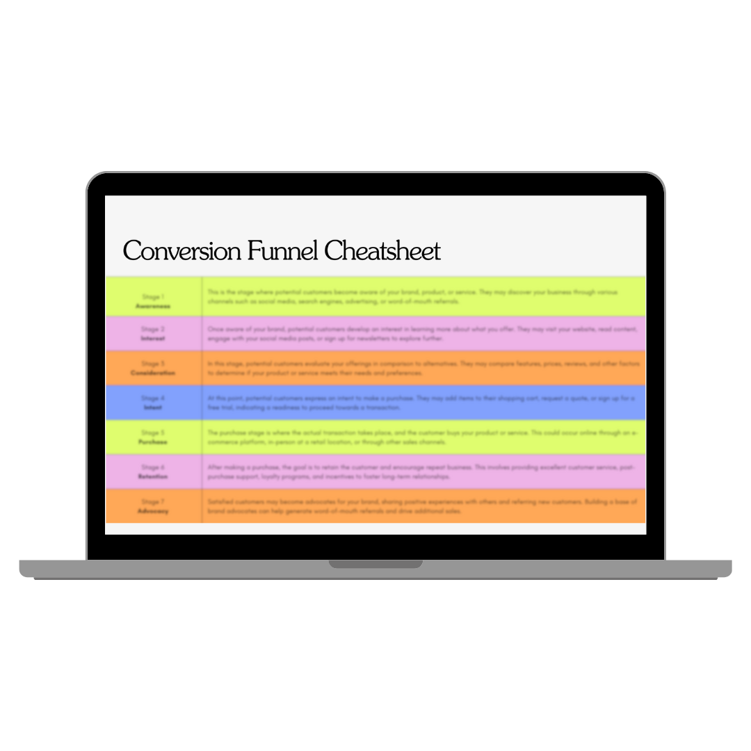 Conversion Funnel Cheatsheet