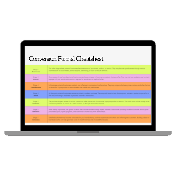 Conversion Funnel Cheatsheet