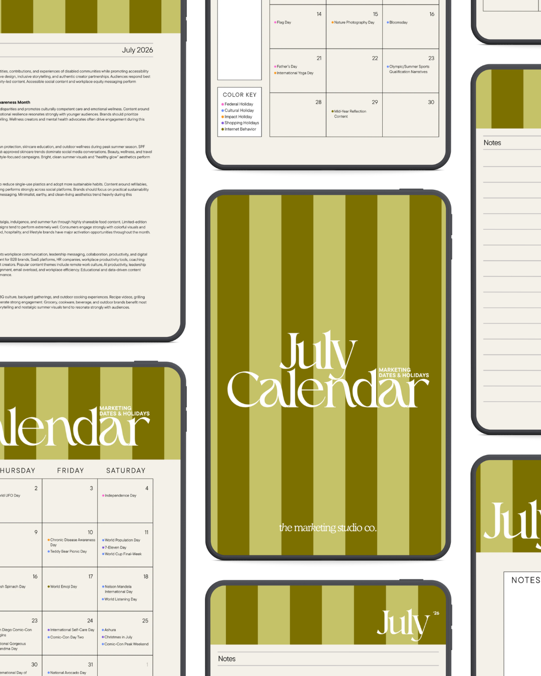 July Marketing Dates & Holidays Calendar