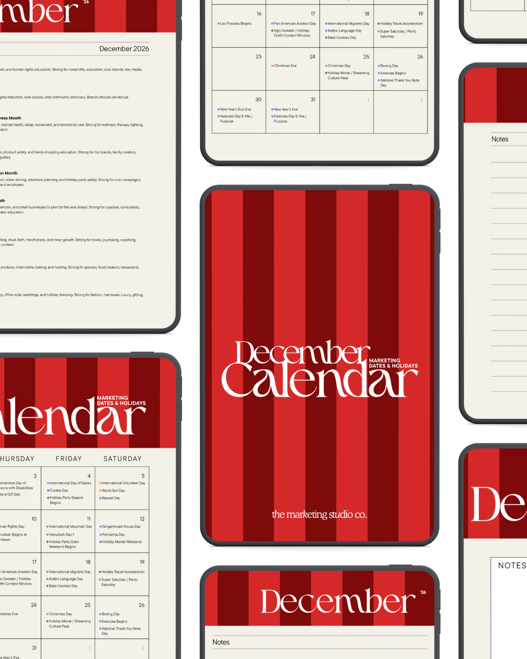 December Marketing Dates & Holidays Calendar