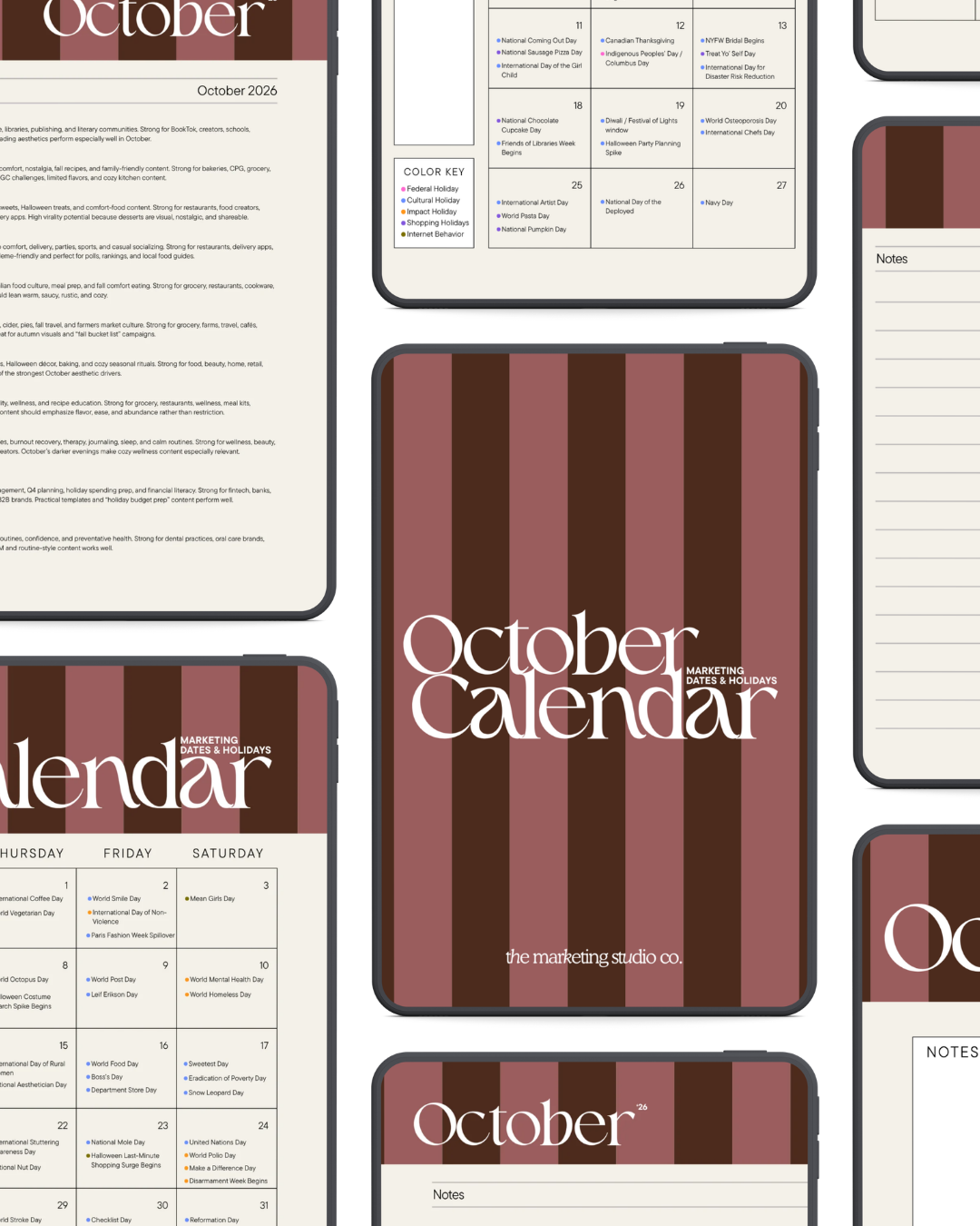 October Marketing Dates & Holidays Calendar