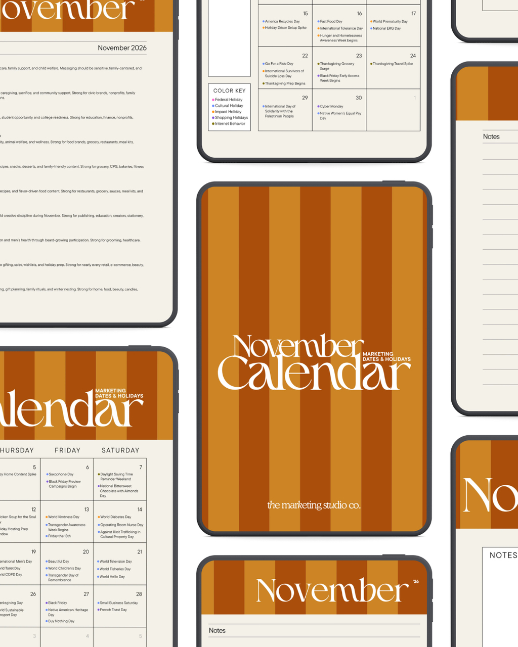 November Marketing Dates & Holidays Calendar