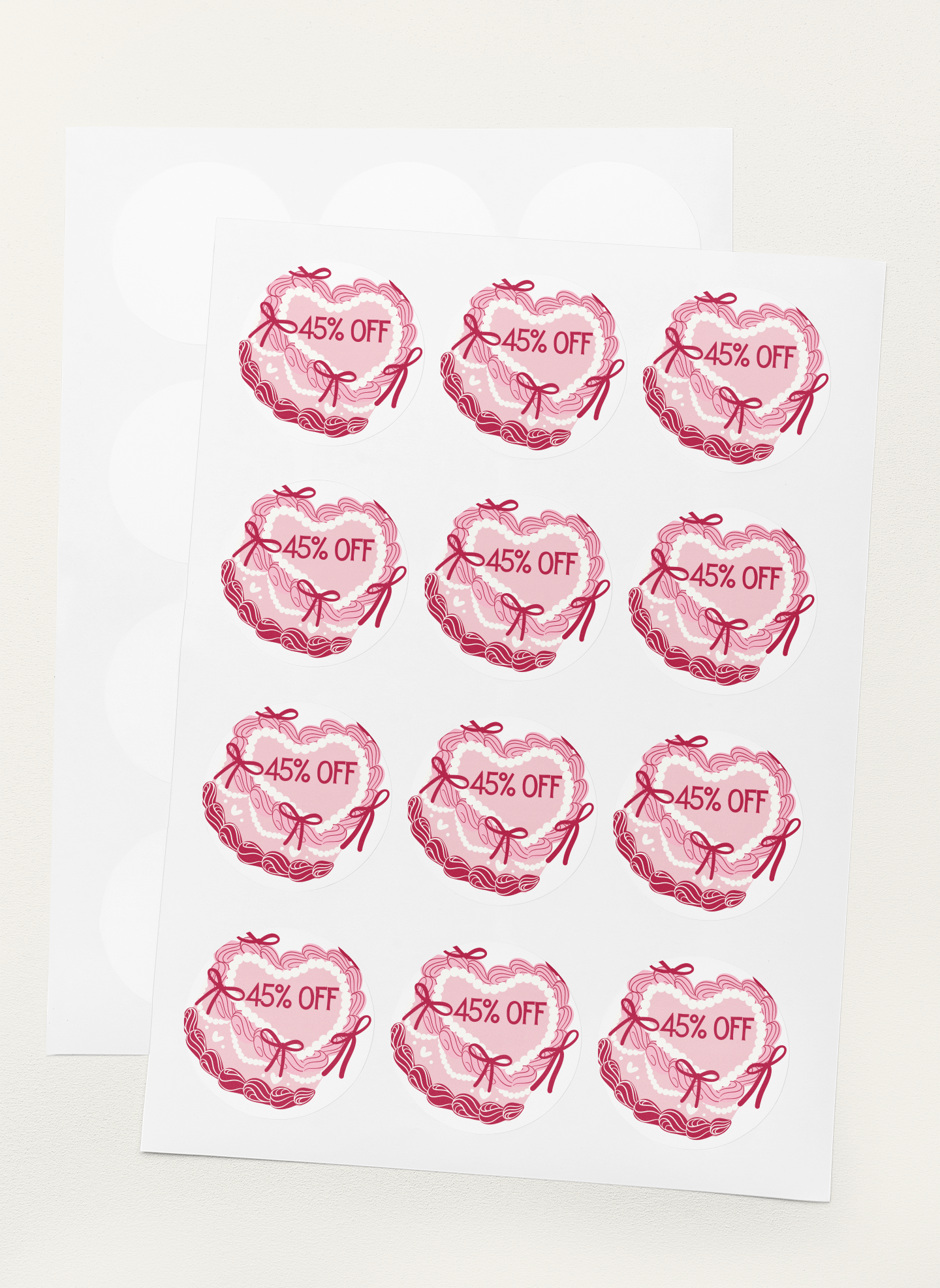 Lolita Short Bow Cake Discount Off Stickers