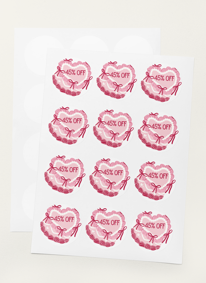 Lolita Short Bow Cake Discount Off Stickers