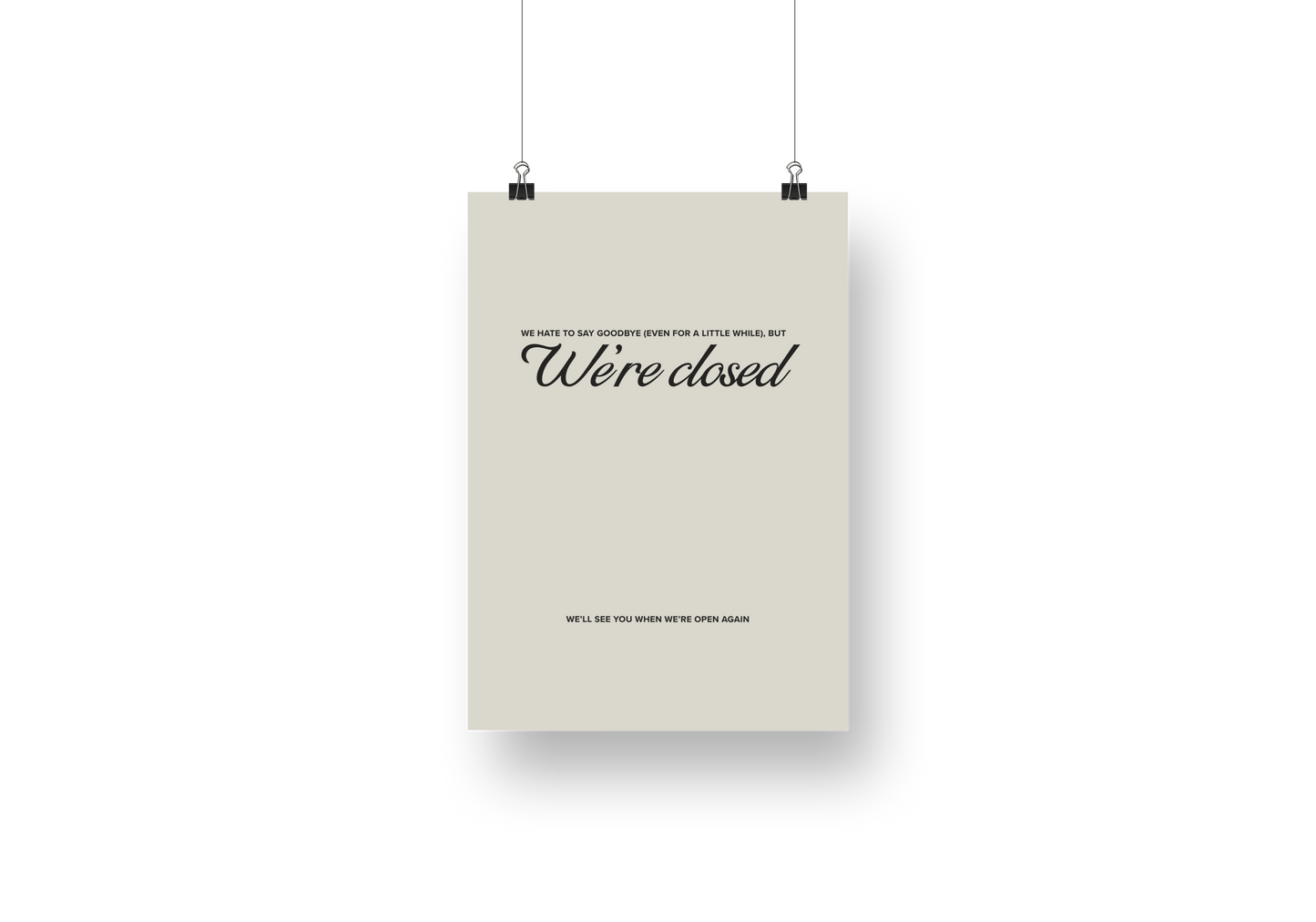 Psalms Classic Closed Sign No. 2