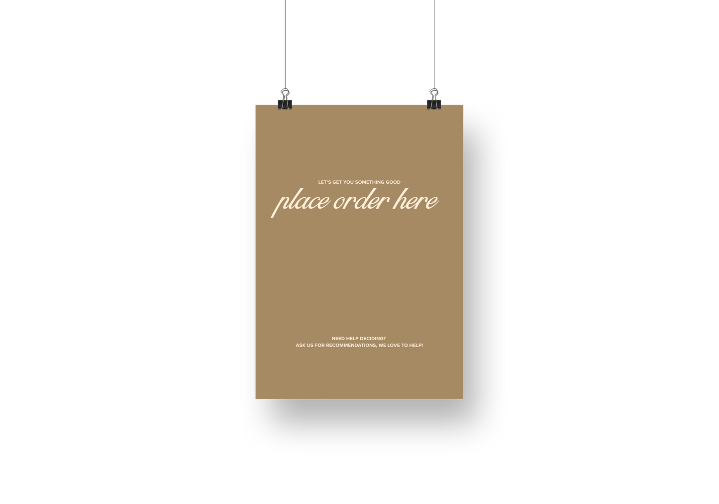 Psalms Place Order Sign