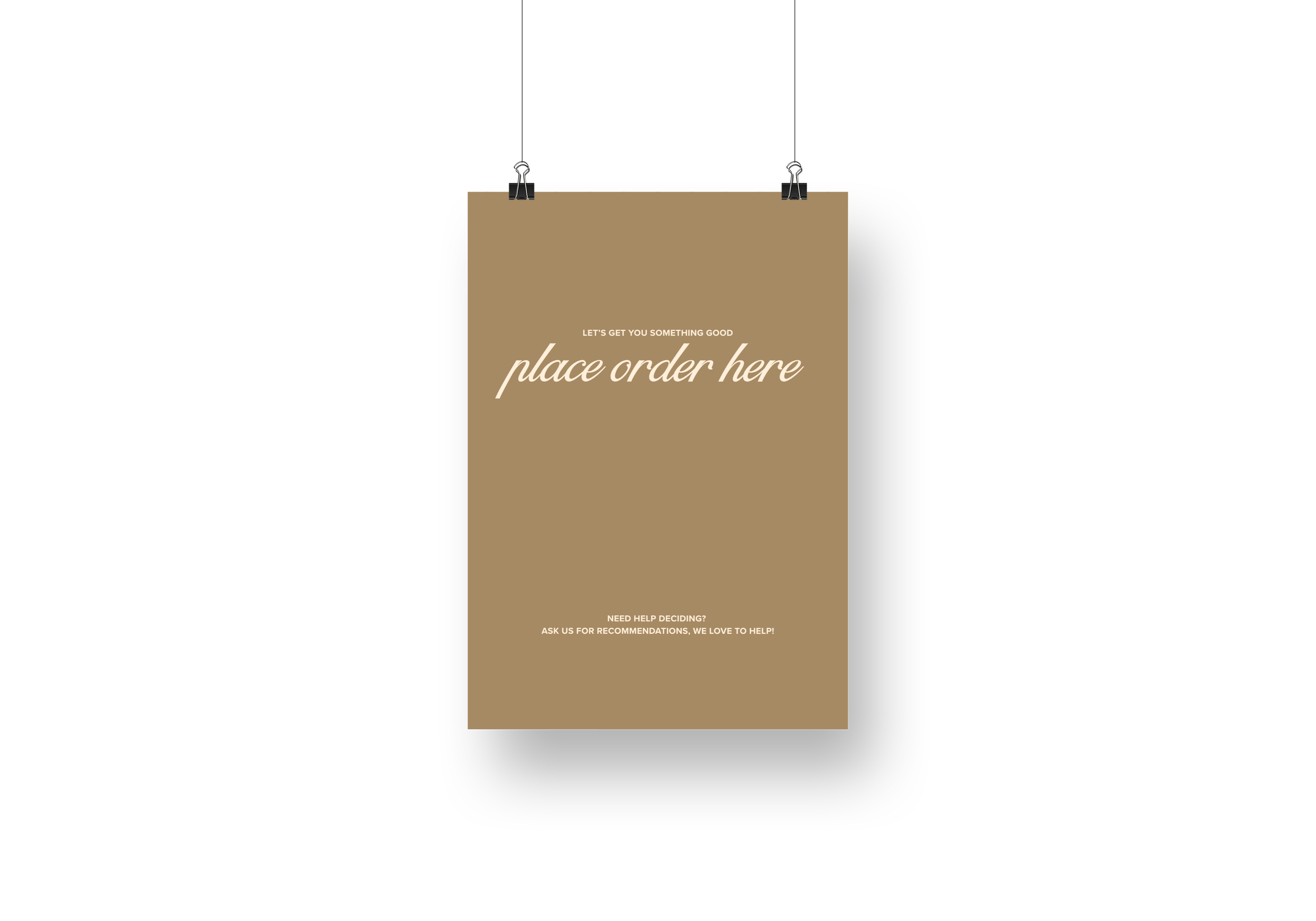 Psalms Place Order Sign