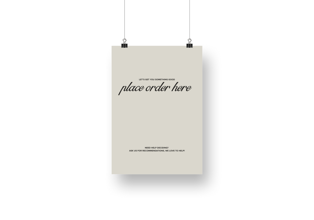Psalms Place Order Sign