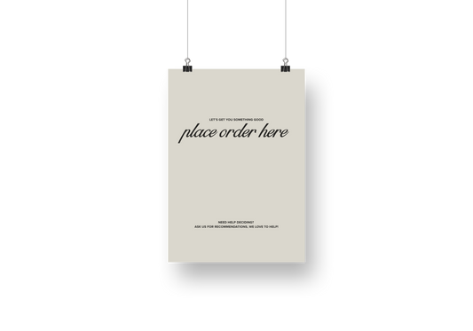 Psalms Place Order Sign