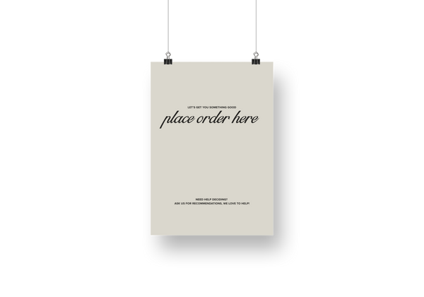 Psalms Place Order Sign