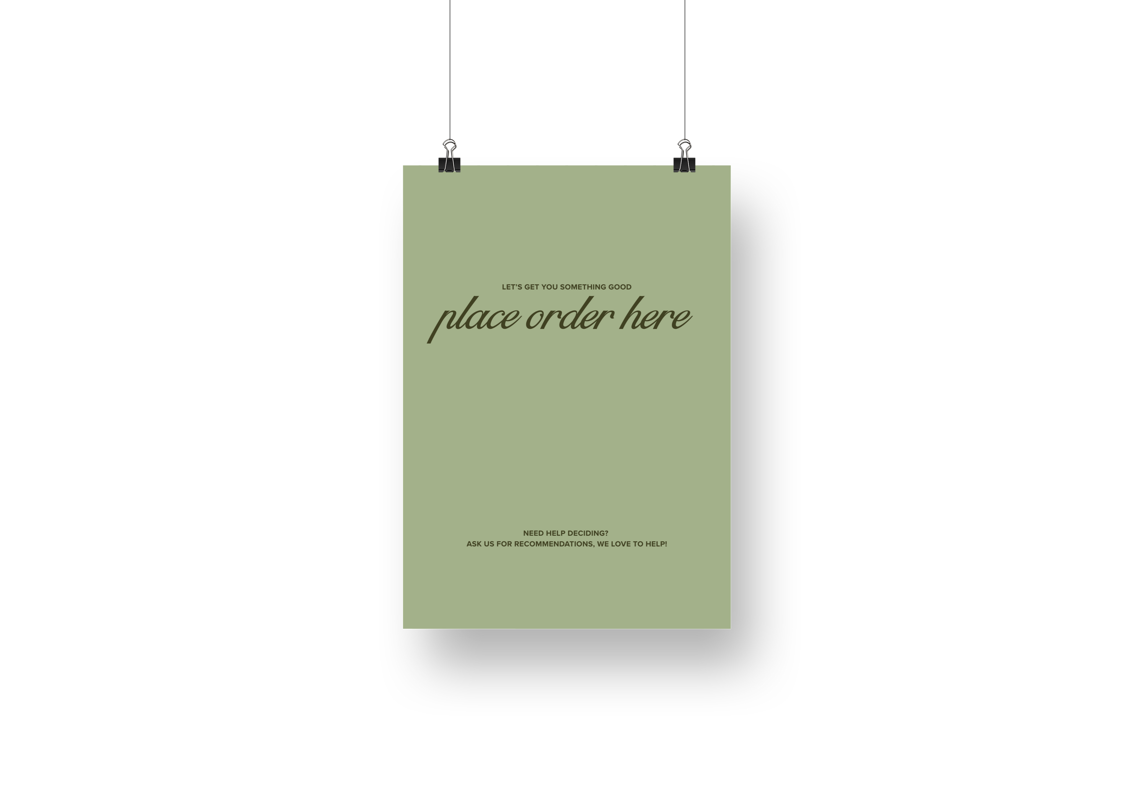 Psalms Place Order Sign