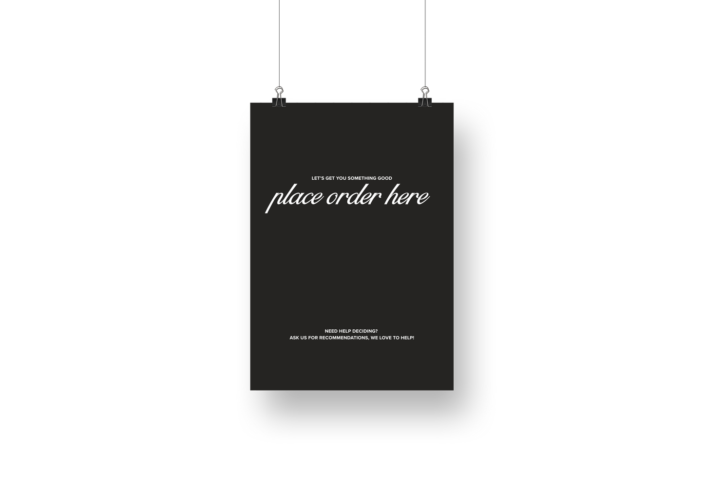 Psalms Place Order Sign