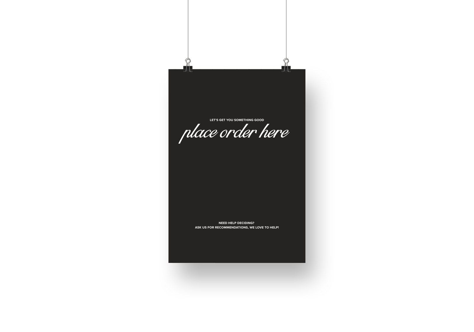 Psalms Place Order Sign