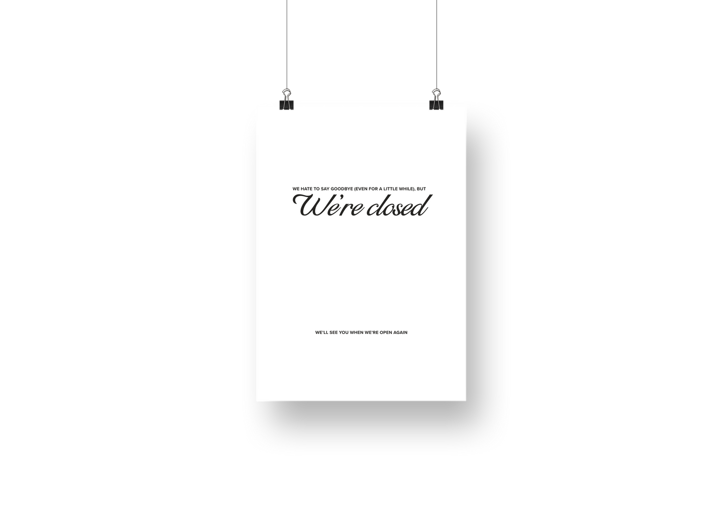 Psalms Classic Closed Sign No. 2